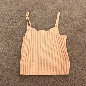 PacSun Women's Pink Knit Tank Top
